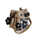 Sac fourre-tout fleuri crocheté à la main pour femmes