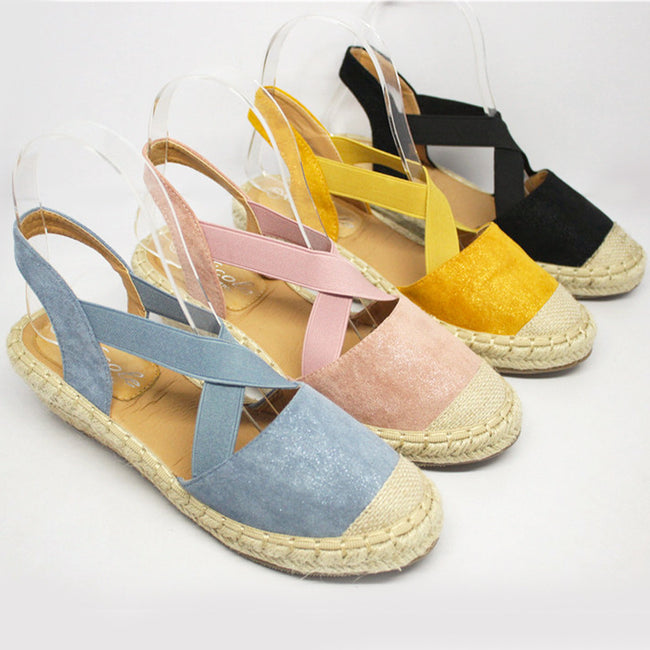 Sandales Baotou de mode pour femmes, sandales compensées à brides croisées, pantoufles pour femmes Hover Image