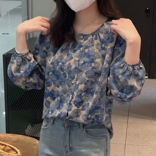 Chemisier en mousseline à imprimé floral pour femme Hover Image