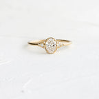 Bague ronde en argent sterling 925 avec zircons et cristaux pour femme