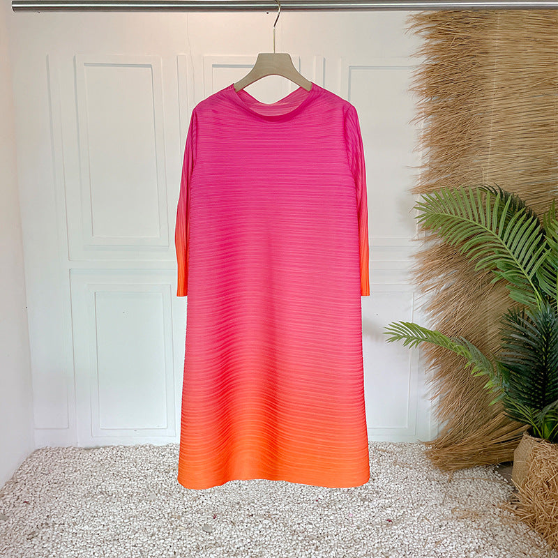 Robe plissée grande taille pour femmes