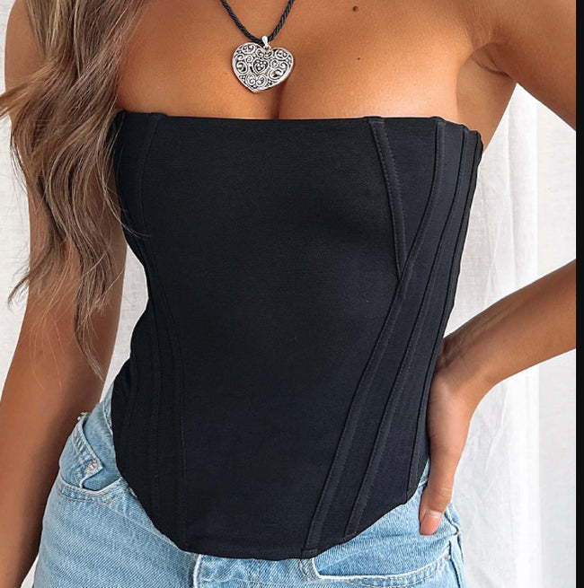 Gilet Caraco Court Uni Zippé Cintrée pour Femme Hover Image