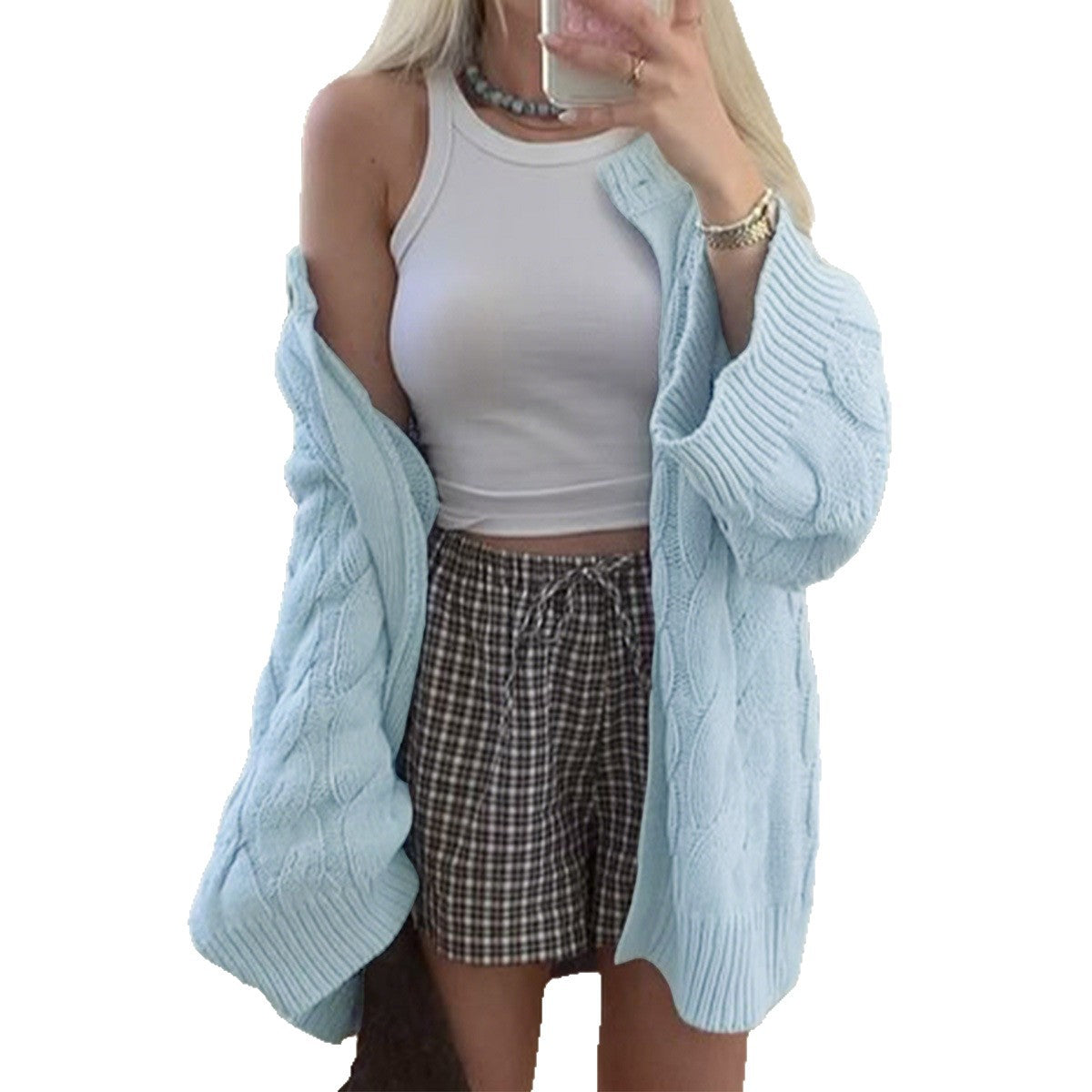 Pull tricoté simple pour femme