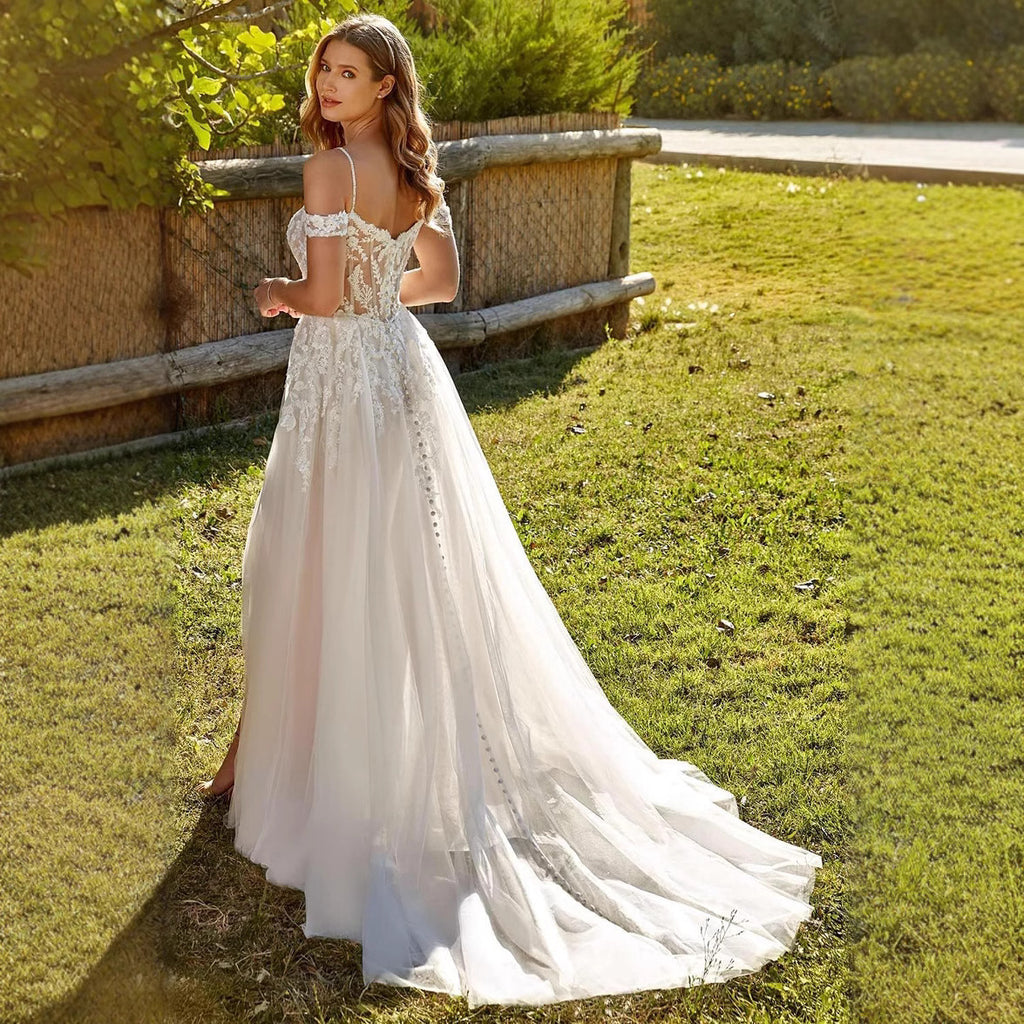 Robe de mariée ajustée asymétrique pour femme