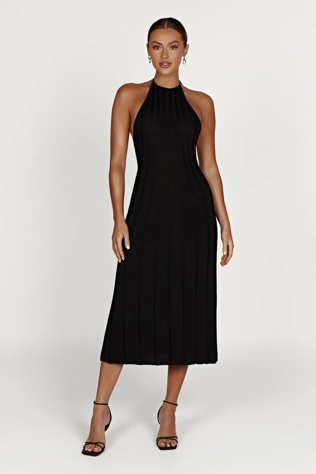 Robe plissée en tricot américain d'été pour femme