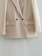 Veste blazer à deux boutons pour femme, style urbain et tempérament