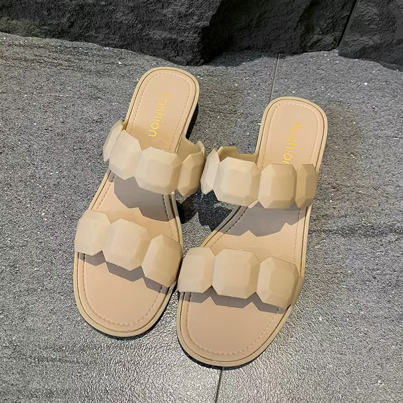 Sandales carrées simples et à la mode pour femme
