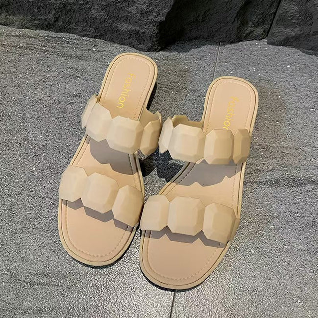 Sandales carrées simples et à la mode pour femme Main Image