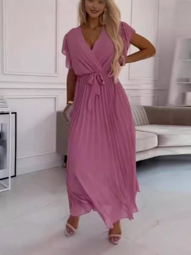 Robe unie pour femme élégante