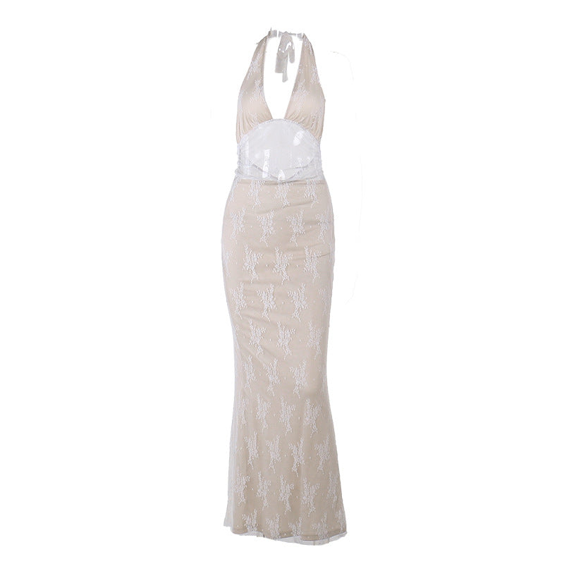 Fashion Personality Lace Backless Dress Women