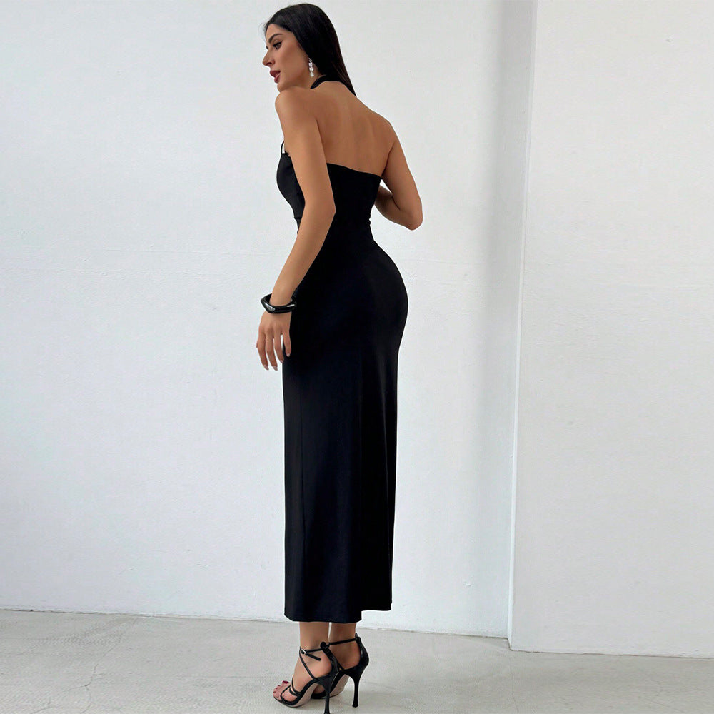 Jupe hanches sans manches longue robe femme