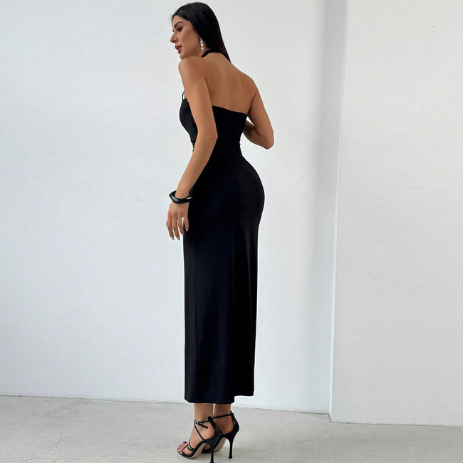 Jupe hanches sans manches longue robe femme Main Image