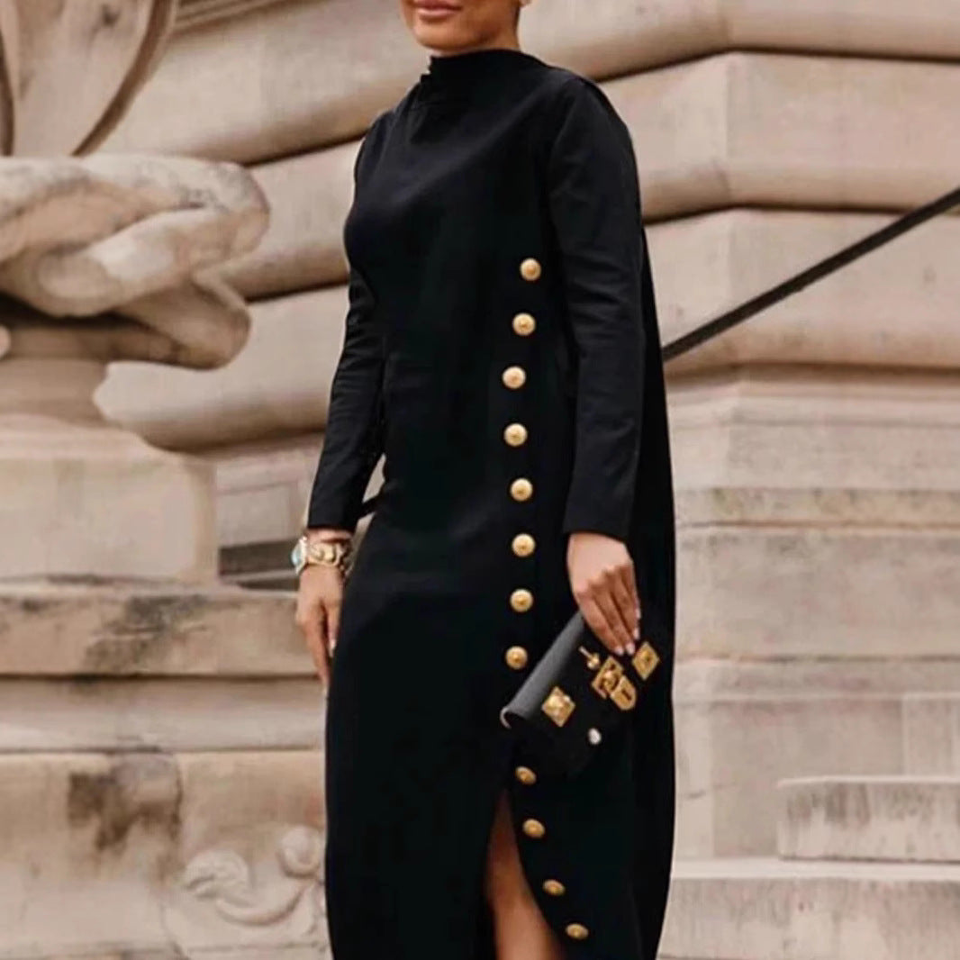 Robe décontractée fendue simple pour femme