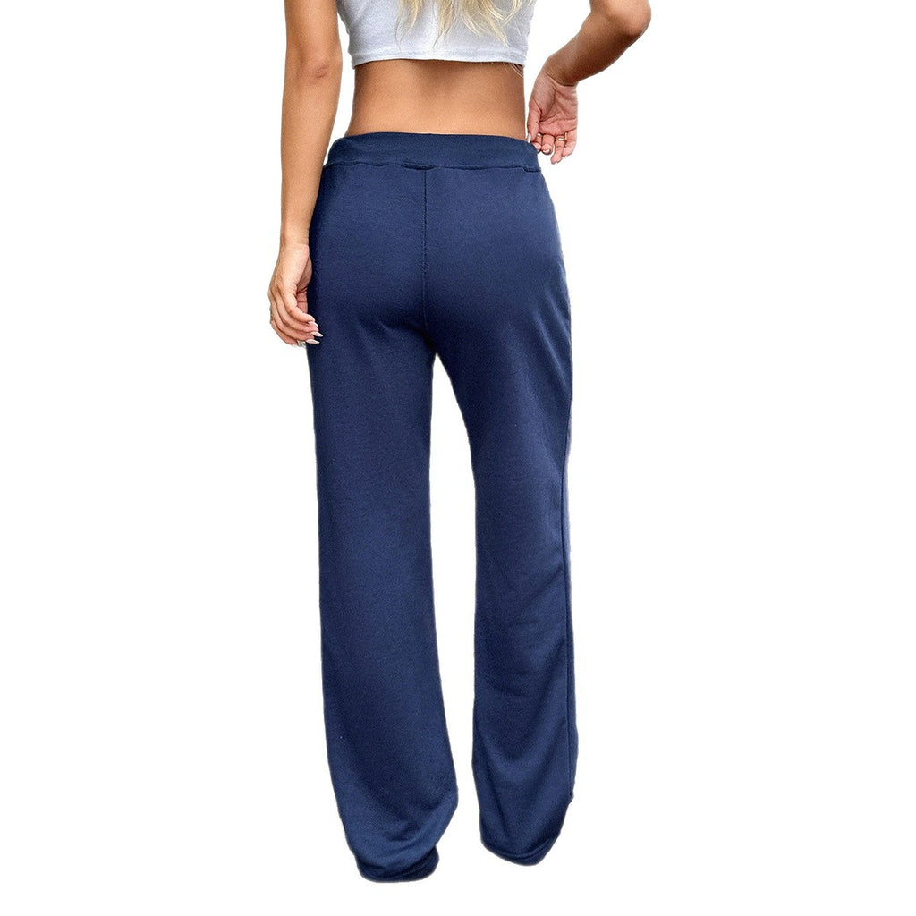 Pantalon de jogging taille haute à cordon de serrage pour femme