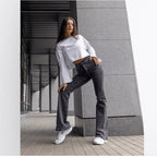 Jeans évasés décontractés et polyvalents pour femme