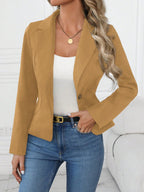 Blazer haut de gamme uni pour femme