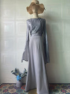 Robe en polyester à manches longues pour femmes