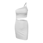 Robe femme avec cordon de serrage, style créateur, coupe ajustée, épaules dénudées