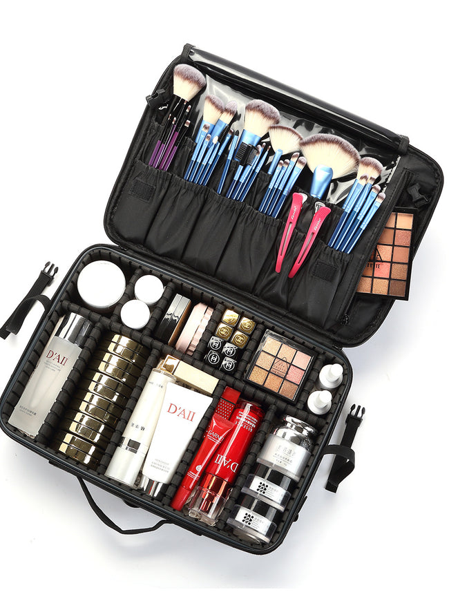 Grande capacité professionnelle sac cosmétique tatouage broderie nail maquillage portable partition boîte à outils maquillage rangement sac en tissu Oxford Main Image