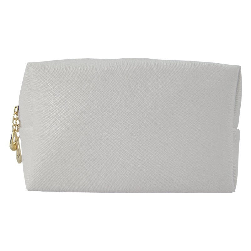 Trousse de Maquillage Octogonale Carrée en Cuir PU, Design Simple