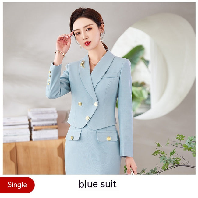 Nouveau blazer blanc formel décontracté pour femme Main Image