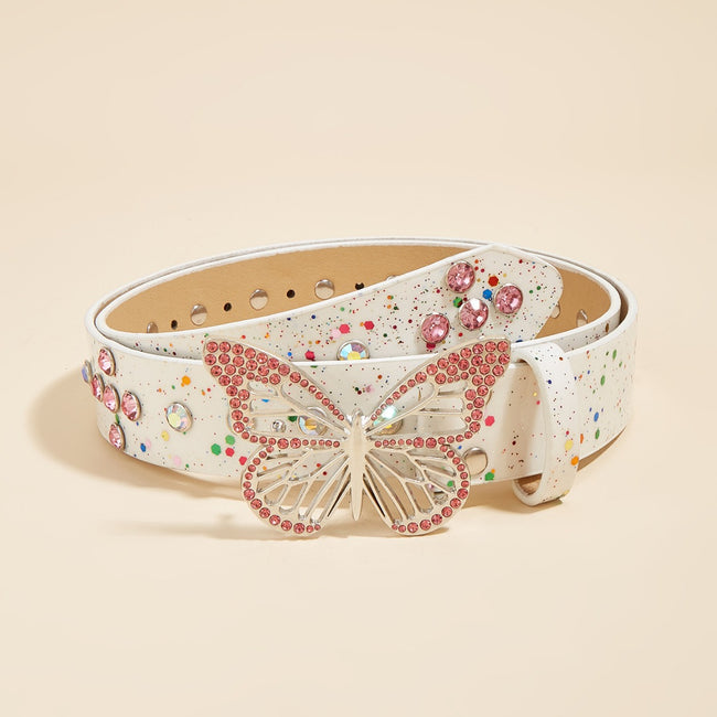 Ceinture féminine polyvalente superposée décorative en strass Main Image