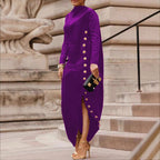 Robe décontractée fendue simple pour femme