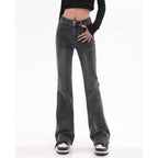 Jeans évasés style rétro américain pour femme
