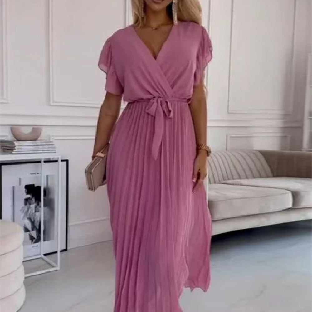 Robe unie pour femme élégante
