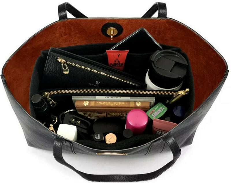 Femmes Ace Organisateur Sac à main Feutre Sac de voyage Insert Doublure Maquillage Trousse d'organisation