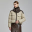Manteau court ample en cuir rembourré de coton pour femme