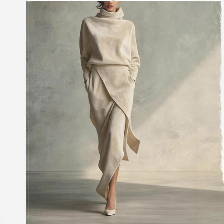 Robe élégante en daim pour femme