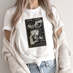 T-shirts pour femmes à imprimé Tarot de la Mode, hauts à motifs de dessins animés