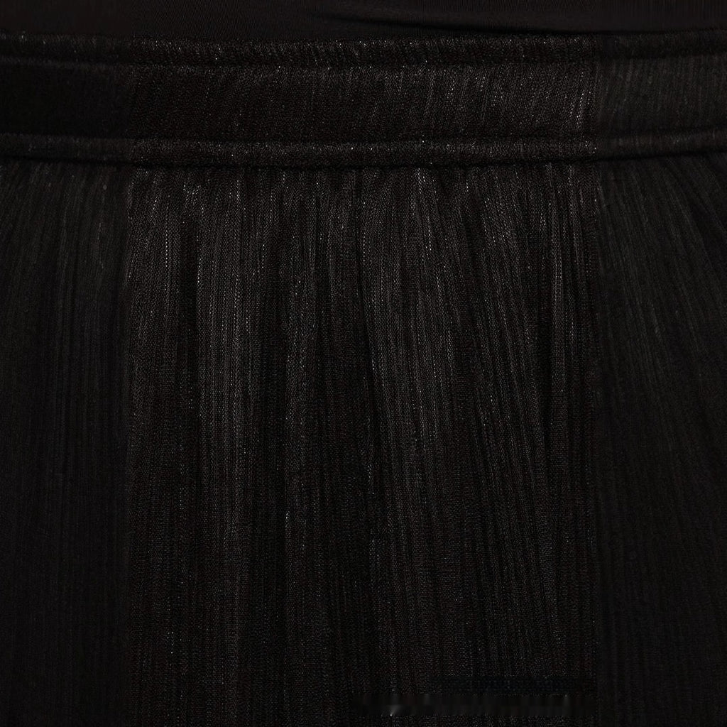 Jupe sirène unie en fil pour femme, taille haute amincissante, ligne A, en soie brillante, style français