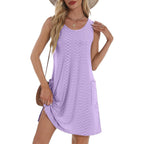 Robe sans manches à poches pour femme