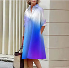 Robe Chemise Confortable Fleurie d'Été Colorée
