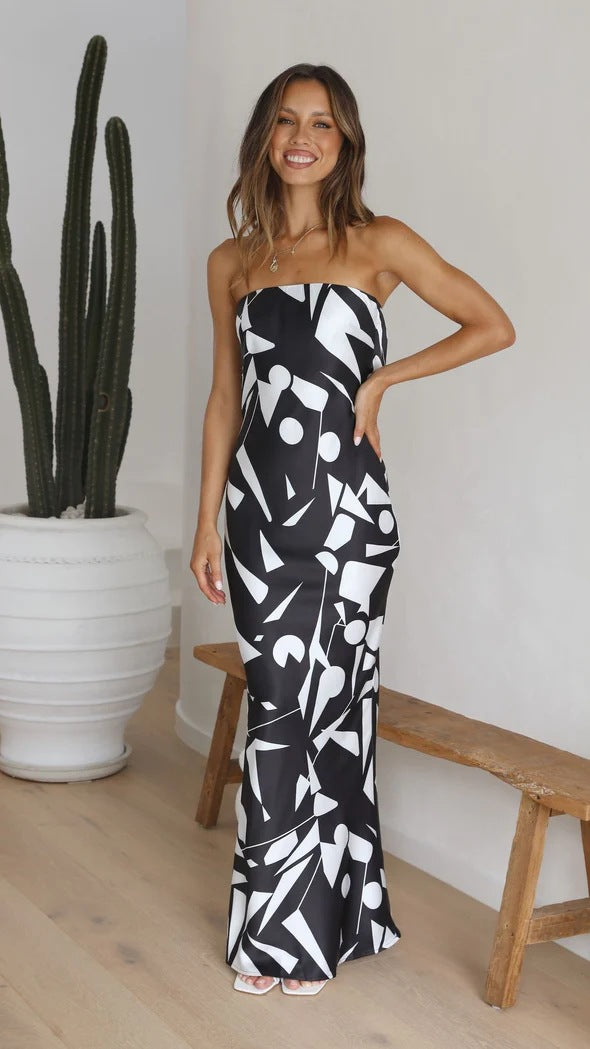 Robe caraco ajourée pour femme