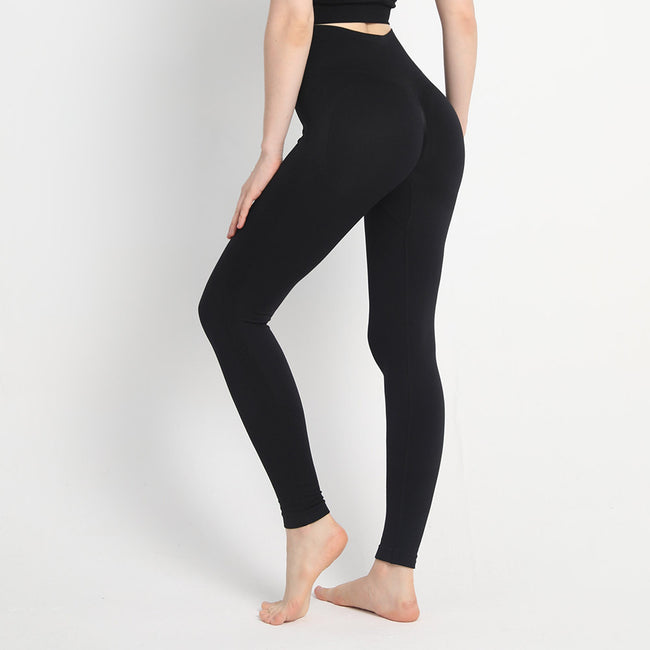 Pantalon de yoga sans couture à pois et effet de levage des fesses pour femme Main Image