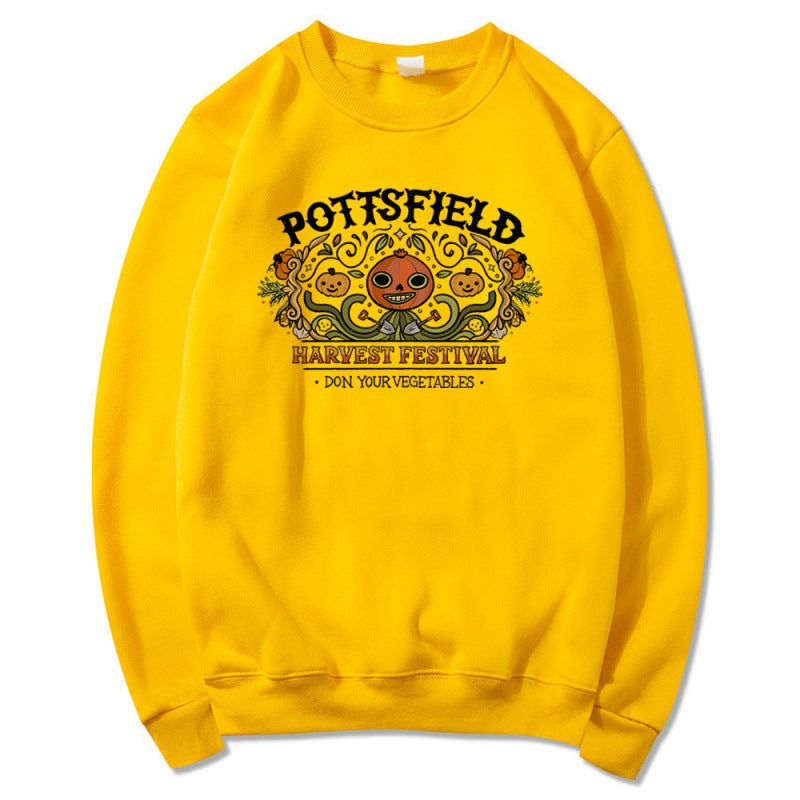 Sweat-shirts d'Halloween à imprimé citrouille pour femmes