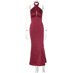 Robe d'été élégante sans manches et dos nu