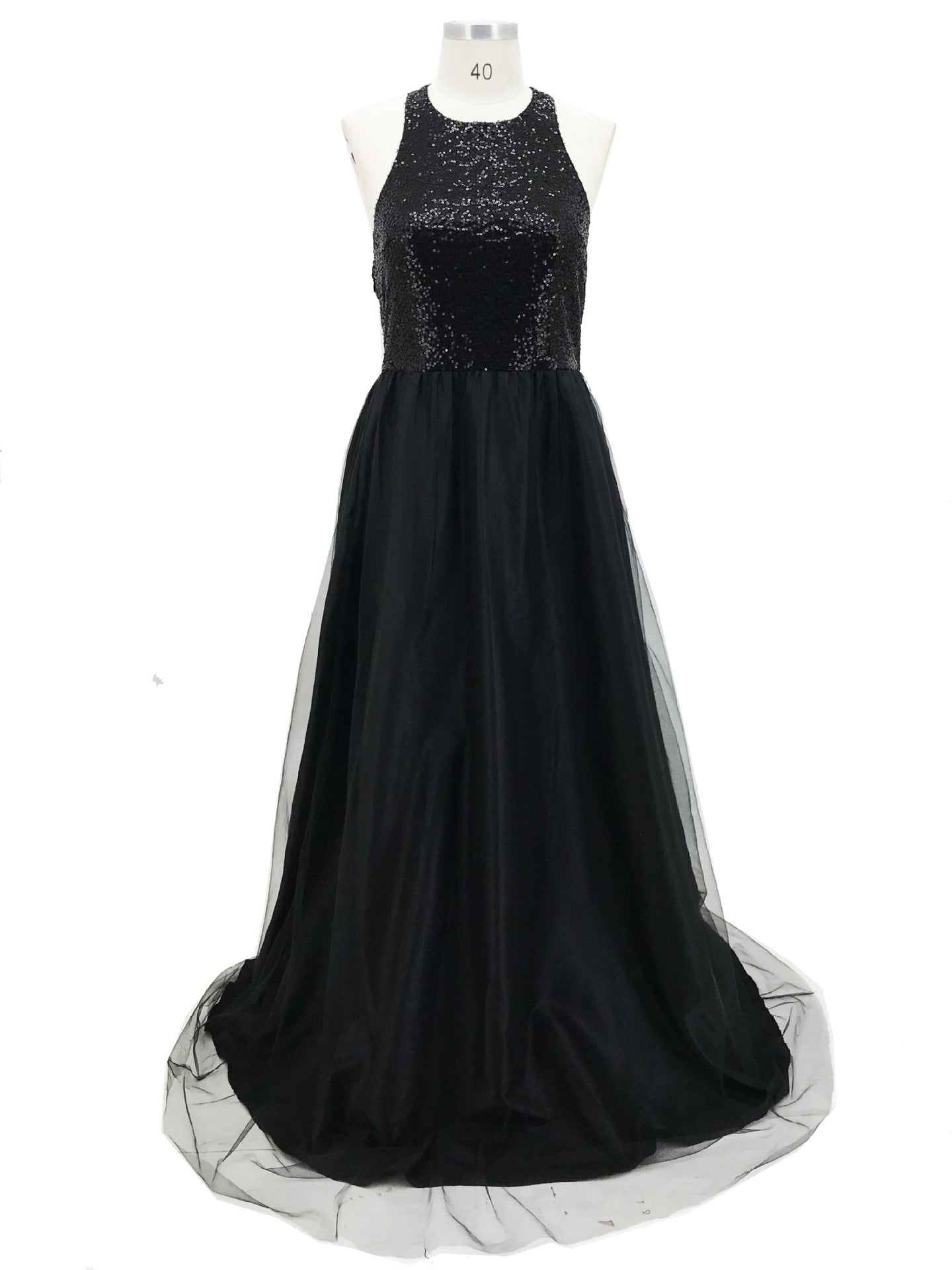 Robe de soirée de mariage sans manches