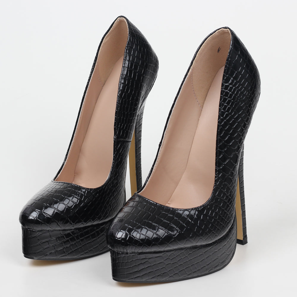 Chaussures de mariée à talons aiguilles compensés