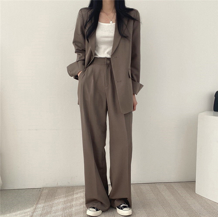 Ensemble tailleur décontracté style coréen pour femme