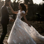 Robe de mariée blanche en dentelle pour femme