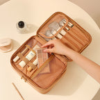 Trousse de maquillage portable en tissu Oxford avec séparateurs