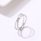 Bague Bohème Vintage Croisée en Or pour Femme Mariage