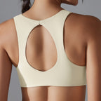 Soutien-gorge de yoga mode de couleur unie pour femme