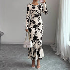 Robe élégante à manches longues pour femme