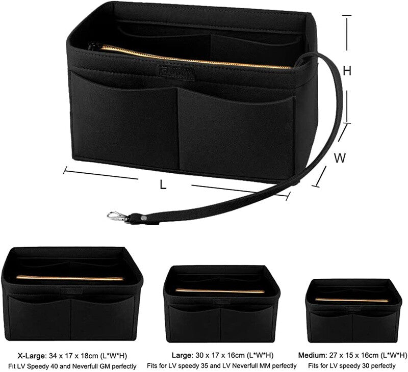 Femmes Ace Organisateur Sac à main Feutre Sac de voyage Insert Doublure Maquillage Trousse d'organisation
