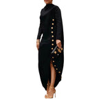 Robe décontractée fendue simple pour femme